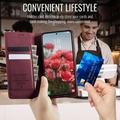 Custodia a portafoglio in pelle di vitello con blocco RFID Google Pixel 11 Pro XL Caseme 033 - Rossa