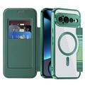 Custodia a libro magnetica elegante per Google Pixel 11 Pro XL con scomparti per carte RFID