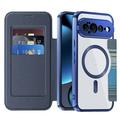 Custodia a libro magnetica elegante per Google Pixel 11 Pro XL con scomparti per carte RFID - Blu