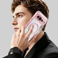 Custodia a libro magnetica elegante per Google Pixel 11 Pro XL con scomparti per carte RFID - Rosa