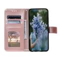 Custodia a portafoglio Mandala per Google Pixel 11 Pro XL con cinturino da polso - Rosa