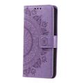 Custodia a portafoglio Mandala per Google Pixel 11 Pro XL con cinturino da polso - Viola