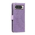 Custodia a portafoglio Mandala per Google Pixel 11 Pro XL con cinturino da polso - Viola