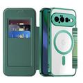 Custodia a libro magnetica elegante per Google Pixel 11 con scomparti per carte RFID