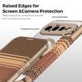 Custodia a libro magnetica elegante per Google Pixel 11 con scomparti per carte RFID - Marrone