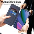 Custodia a libro magnetica elegante per Google Pixel 11 con scomparti per carte RFID - Blu
