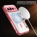 Custodia a libro magnetica elegante per Google Pixel 11 con scomparti per carte RFID - Rosa