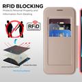 Custodia a libro magnetica elegante per Google Pixel 11 con scomparti per carte RFID - Rosa