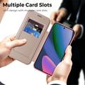 Custodia a libro magnetica elegante per Google Pixel 11 con scomparti per carte RFID - Rosa