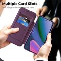 Custodia a libro magnetica elegante per Google Pixel 11 con scomparti per carte RFID - Viola