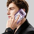 Custodia a libro magnetica elegante per Google Pixel 11 con scomparti per carte RFID - Viola