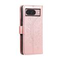 Custodia a portafoglio Mandala per Google Pixel 11con cinturino da polso - Rosa
