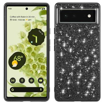 Custodia ibrida per Google Pixel 8a Serie Glitter - Nera