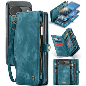 Custodia a portafoglio multifunzionale Caseme 008 2 in 1 per Google Pixel 9/9 Pro - Blu