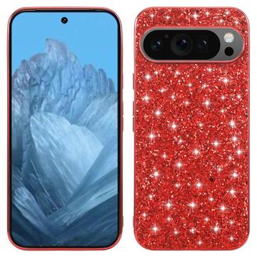 Custodia ibrida per Google Pixel 9/9 Pro Serie Glitter - Rossa
