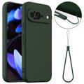 Custodia in silicone liquido per Google Pixel 9 - compatibile con MagSafe - Verde Scuro