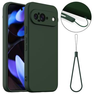 Custodia in silicone liquido per Google Pixel 9 - compatibile con MagSafe - Verde Scuro