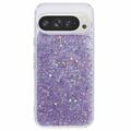 Custodia in TPU Glitter Flakes per Google Pixel 9 Pro XL - Viola