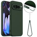 Custodia in silicone liquido per Google Pixel 9 Pro XL - compatibile con MagSafe - Verde Scuro