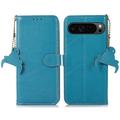 Custodia a Portafoglio in Pelle con RFID per Google Pixel 9 Pro XL - Blu
