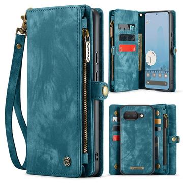 Custodia a portafoglio multifunzionale Caseme 008 2 in 1 per Google Pixel 9a - Blu