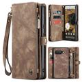 Custodia a portafoglio multifunzionale 2 in 1 Caseme 008 per Google Pixel 9a - Marrone