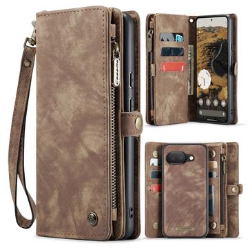 Custodia a portafoglio multifunzionale 2 in 1 Caseme 008 per Google Pixel 9a - Marrone