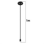 Cavo di ricarica magnetico USB-A per Google Pixel Watch 4 - 1 m - Nero