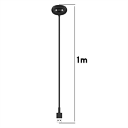 Cavo di ricarica magnetico USB-C per Google Pixel Watch 4 - 1m - Nero