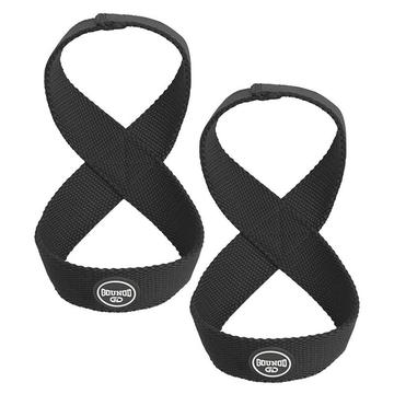 Gounod HS0103 Cinghie da polso per sollevamento pesi a 8 forme - Nero
