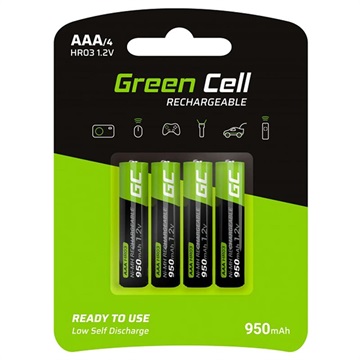 Batterie AAA Ricaricabili Green Cell HR03 - 950mAh - 1x4