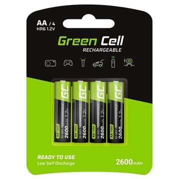 Batterie AA Ricaricabili Green Cell HR6 - 2600mAh - 1x4