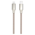 Cavo USB-C / Lightning Intrecciato GreyLime da 18W - Certificato MFi - 1m - Beige
