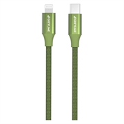 Cavo USB-C / Lightning Intrecciato GreyLime da 18W - Certificato MFi - 1m