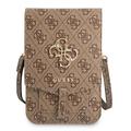 Borsa per smartphone Guess 4G Big Logo con tasche per carte - Marrone