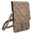 Borsa per smartphone Guess 4G Big Logo con tasche per carte - Marrone