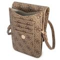 Borsa per smartphone Guess 4G Big Logo con tasche per carte - Marrone