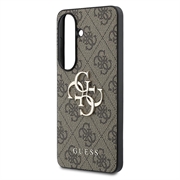 Samsung Galaxy S26 Guess 4G Big Metal Logo Hybrid Case (Open Box - Bulk) - Brown