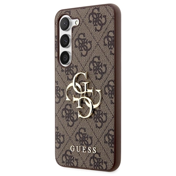 Guess Custodia ibrida per Samsung Galaxy S23 5G con logo in metallo grande 4G