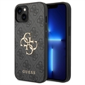 Custodia Ibrida Guess 4G Big Metal Logo per iPhone 15 - Grigia