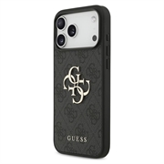 Custodia Ibrida Guess 4G Big Metal Logo per iPhone 18 Pro Max - Grigia