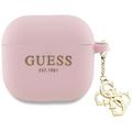 Custodia in silicone AirPods 4 Guess 4G Charm - Rosa