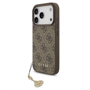 Custodia ibrida iPhone 17 Pro Guess 4G Charm - Compatibile con MagSafe - Marrone