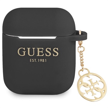 Cover in Silicone Guess per AirPods / AirPods 2 - Nero