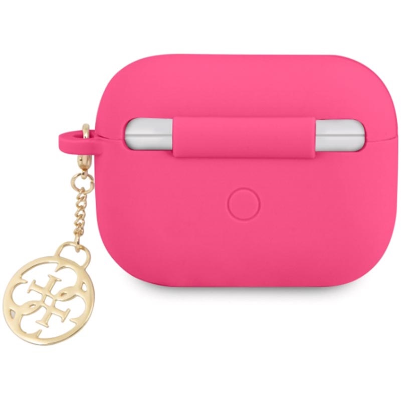 Cover in Silicone Guess 4G Charm per AirPods Pro - Fucsia