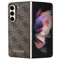 Custodia Ibrida Guess 4G Charms Collection per Samsung Galaxy Z Fold5 - Marrone