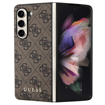 Custodia Ibrida Guess 4G Charms Collection per Samsung Galaxy Z Fold5 - Marrone