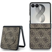 Custodia ad anello colorata per Samsung Galaxy Z Flip8 Guess 4G - Compatibile con MagSafe - Marrone