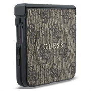 Custodia ad anello colorata per Samsung Galaxy Z Flip8 Guess 4G - Compatibile con MagSafe - Marrone