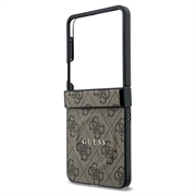 Custodia ad anello colorata per Samsung Galaxy Z Flip8 Guess 4G - Compatibile con MagSafe - Marrone